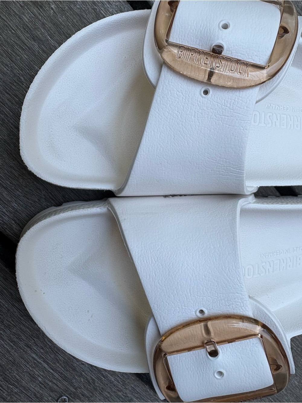 Birkenstock White Madrid Big Buckle EVA Slide - Picture 4 of 8